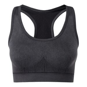 TriDri Womens/Ladies Seamless 3D Fit Multi-Sport Denim Look Sports Bra / Black D